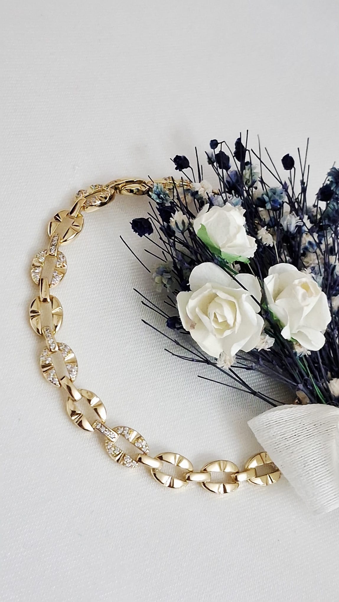 XUPING Bileklik - Oval Zincirli ve Taş Detaylı